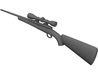 Remington Model 70 Hunting Rifle 3D Model