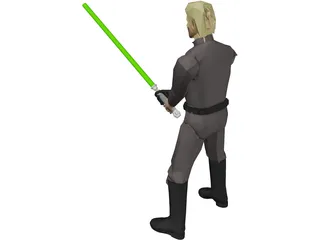 Star Wars Luke SkyWalker Jedi 3D Model