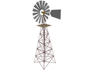 Windmill for Farm 3D Model