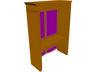 Yacht AV Cabinet Armoir 3D Model