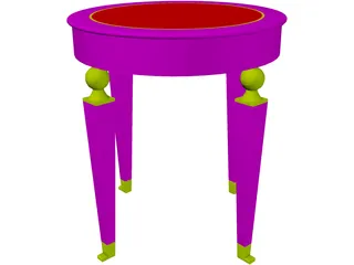End Table 3D Model