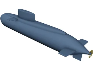 Kilo Class Submarine 3D Model