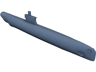 Romeo Class Submarine 3D Model