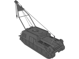 Crane Engineering Vehicle 3D Model