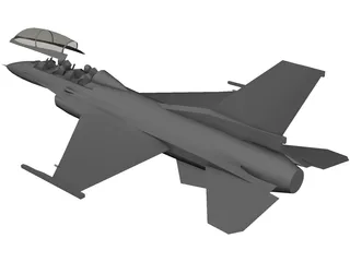 F-16D Block 52 Fighting Falcon 3D Model