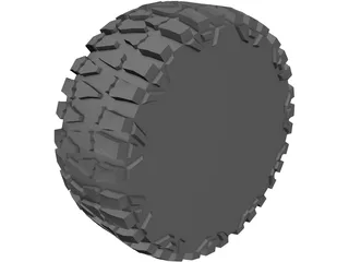 Mud Grabber Tire 3D Model