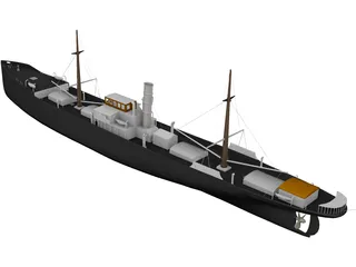 Freight Ship 3D Model