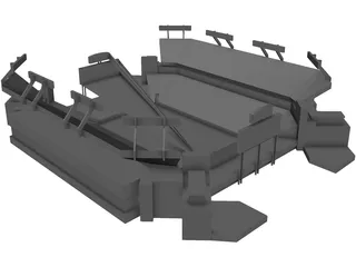 Football Stadium 3D Model