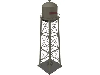 Water Tower 3D Model