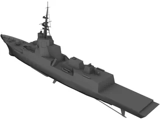 F-100 Norway Frigate 3D Model