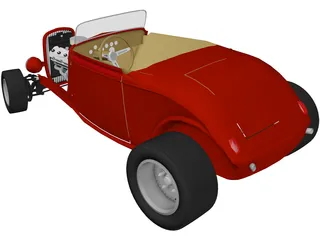 Ford Hotrod Roadster (1932) 3D Model