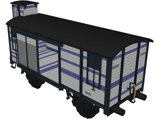 Train Car Box 3D Model