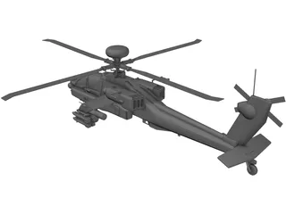 Boeing AH-64D Apache Longbow [+Pilots] 3D Model