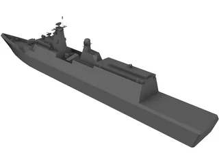 Russian Conceptual Frigate 3D Model