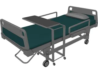 Hospital Bed 3D Model