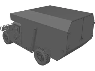 HUMVEE Maxi Ambulance 3D Model