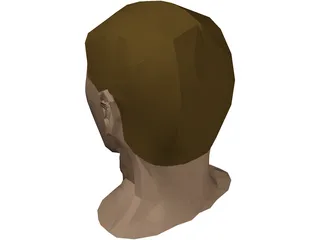 Justins Male Head 3D Model