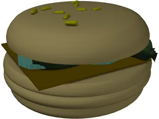 Hamburger [+All Toppings] 3D Model