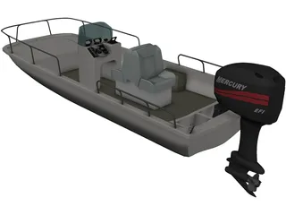 Boston Whaler Boat 3D Model