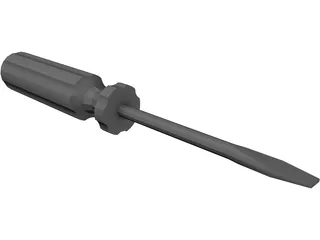 Flathead Screw Driver 3D Model