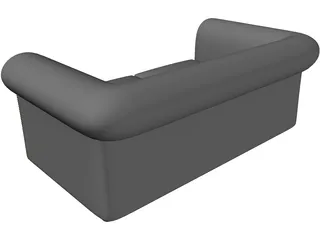 Couch Chesterfield Leather 3D Model