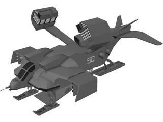 Aliens UD-4L Cheyenne Utility Dropship 3D Model