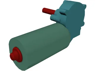 Worm Gear Motor 3D Model