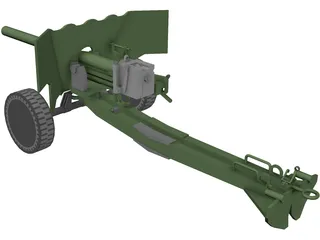 British Anti-Tank Cannon 3D Model