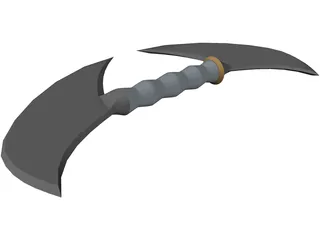 Double Mini Hand Axe 3D Model