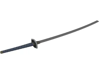 Long Katana Sword 3D Model