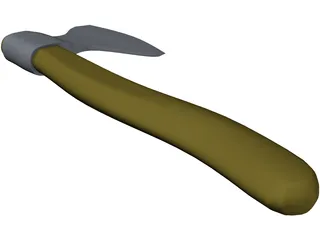 Medieval Axe Handle 3D Model