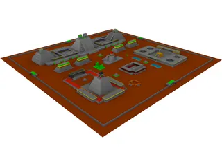 Aztec City 3D Model