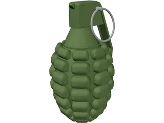 Pineapple Hand Grenade 3D Model