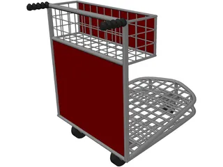 Airport Luggage Cart 3D Model