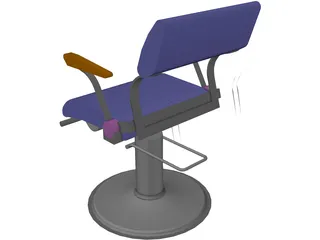 Takara Belmont Fresco Hair Styling Chair 3D Model