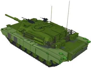 American M1A1 Abrams Main Battle Tank 3D Model