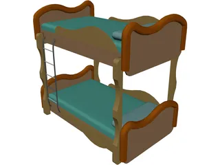 Bunk Bed 3D Model