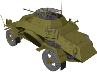 SdKfz222 Panzer Wagon - WWII German Armoured Car 3D Model