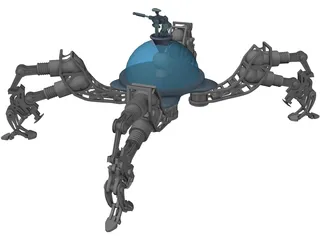 Light Spider Rover Robot 3D Model