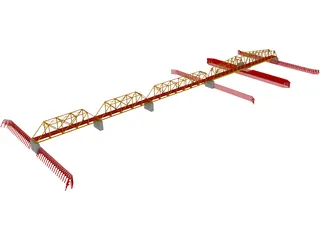 Swing Span Truss Bridge 3D Model