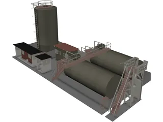 Petroleum Refinery 3D Model