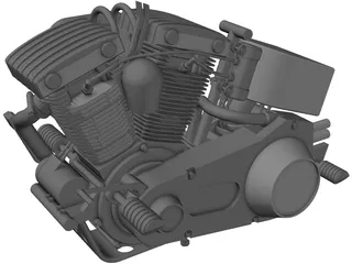 Harley Engine 3D Model