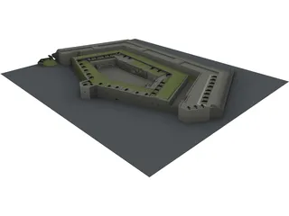 Fort Knox Maine 3D Model