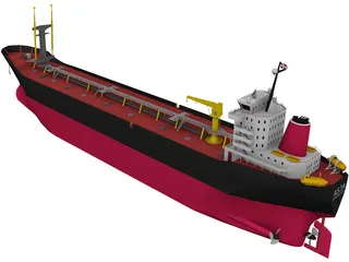 Oil Tanker Ship 3D Model