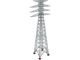 Power Transmission Tower 3D Model