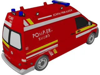 Volkswagen Transporter T5 Ambulance (2013) 3D Model