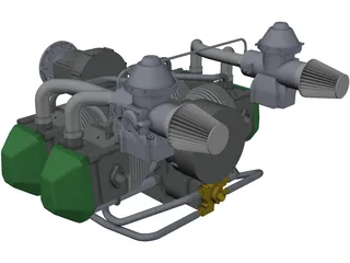 Rotax 912 Engine 3D Model