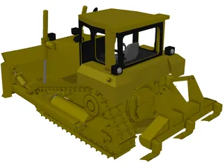 Caterpillar D6R Bulldozer 3D Model