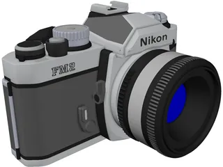 Nikon FM2 Photo Camera 3D Model