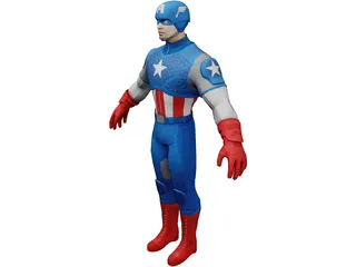 Captain America of the Avengers 3D Model